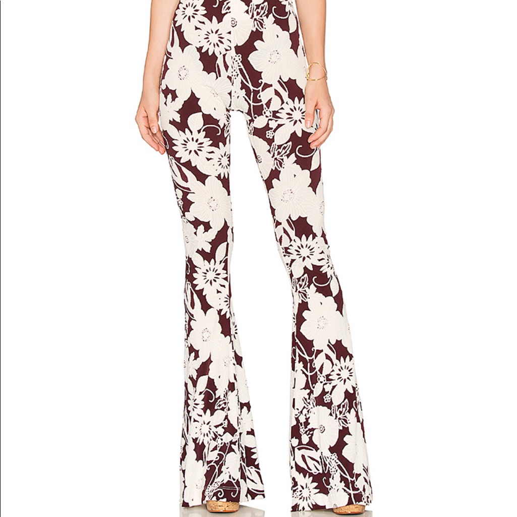 Hpshow Me Your Mumu Bam Bam Bell Burgundy Floral